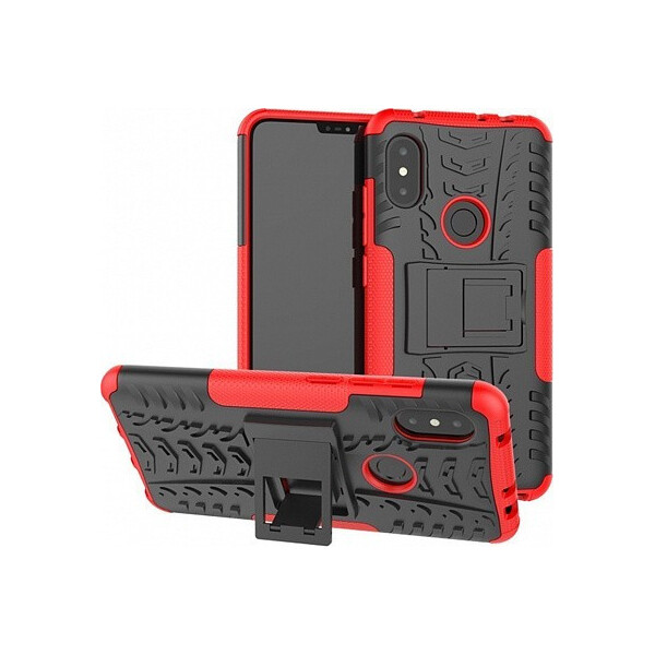 

Чехол-накладка TOTO Dazzle Kickstand 2 in 1 Case Xiaomi Redmi Note 6 Pro Red'