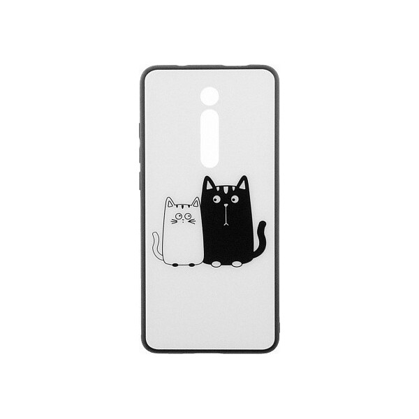 

Чехол-накладка TOTO Cartoon Print Glass Case Xiaomi Mi 9T/Mi 9T Pro/Redmi K20/K20 Pro Cats White/Black'