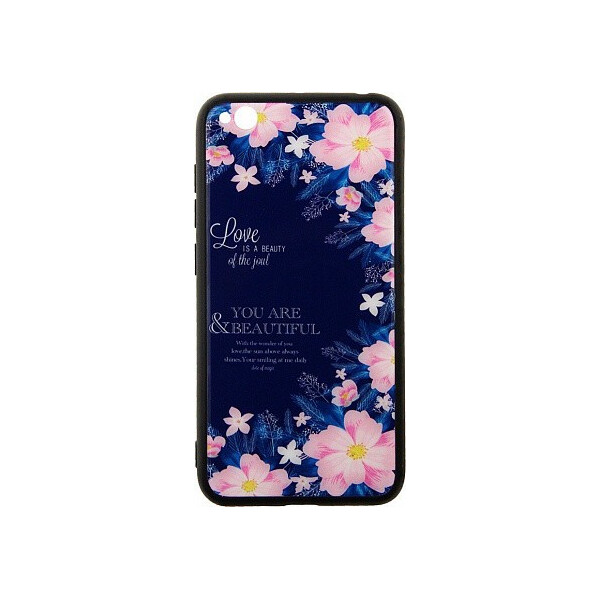 

Чехол-накладка TOTO Glass Fashionable Case Xiaomi Redmi Go Flower on Blue'