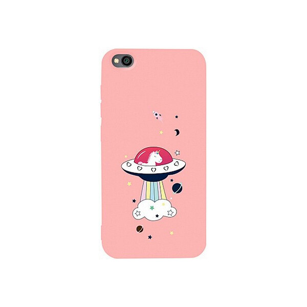 

Чехол-накладка TOTO Matt TPU 2mm Print Case Xiaomi Redmi Go #17 Ufo Pink'