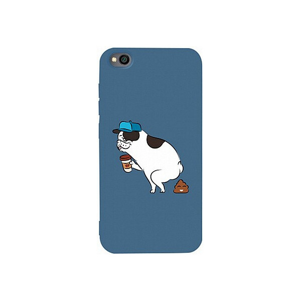 

Чехол-накладка TOTO Matt TPU 2mm Print Case Xiaomi Redmi Go #50 Mops Kak Navy Blue'
