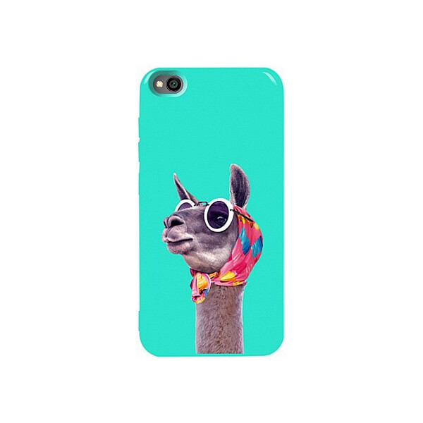 

Чехол-накладка TOTO Pure TPU 2mm Print Case Xiaomi Redmi Go #8 Lama Glasses Mint'