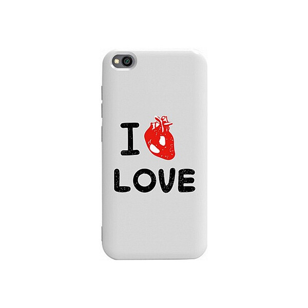 

Чехол-накладка TOTO Pure TPU 2mm Print Case Xiaomi Redmi Go #42 Love Heart White'