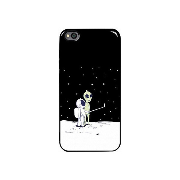 

Чехол-накладка TOTO Pure TPU 2mm Print Case Xiaomi Redmi Go #40 Ufo Moon Black'