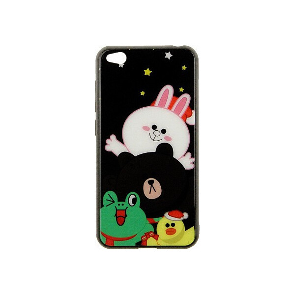 

Чехол-накладка TOTO Cartoon Print Glass Case Xiaomi Redmi Go Line friends all about'