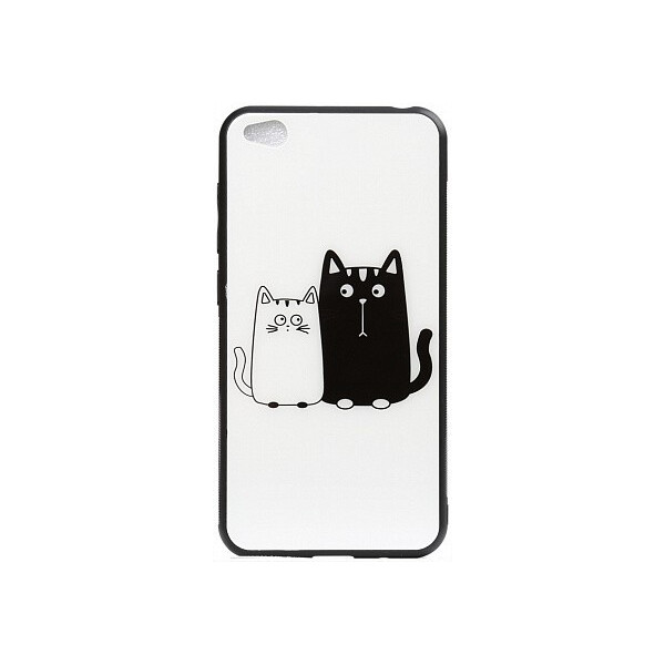

Чехол-накладка TOTO Cartoon Print Glass Case Xiaomi Redmi Go Cats White/Black'