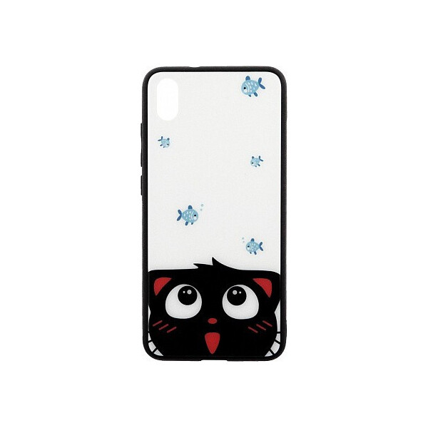 

Чехол-накладка TOTO Cartoon Print Glass Case Xiaomi Redmi 7A Cat and fish'