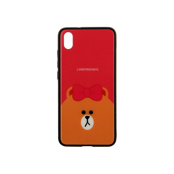 

Чехол-накладка TOTO Cartoon Print Glass Case Xiaomi Redmi 7A Line friends Brown'