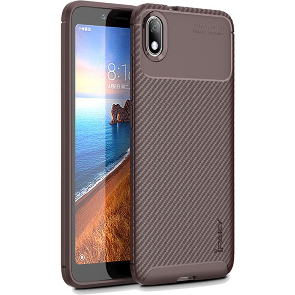 

Чехол-накладка Ipaky Carbon Fiber Series/Soft TPU Case Xiaomi Redmi 7A Coffee