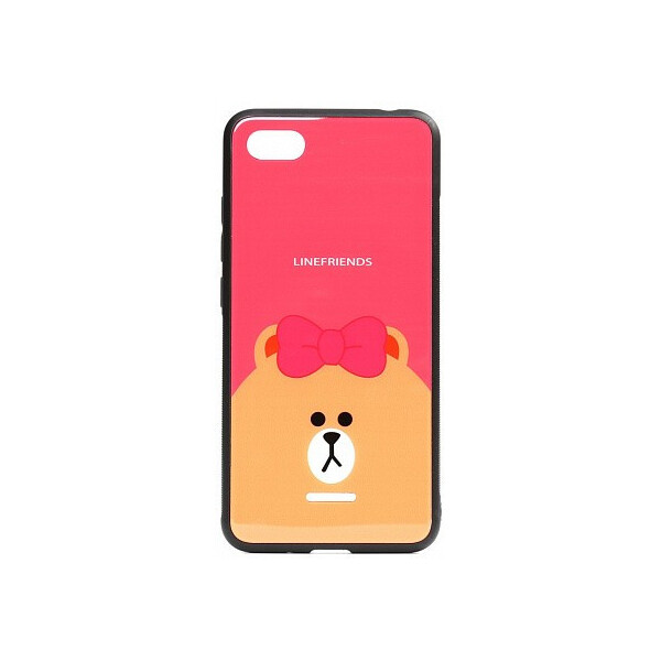 

Чехол-накладка TOTO Cartoon Print Glass Case Xiaomi Redmi 6A Line friends Brown'