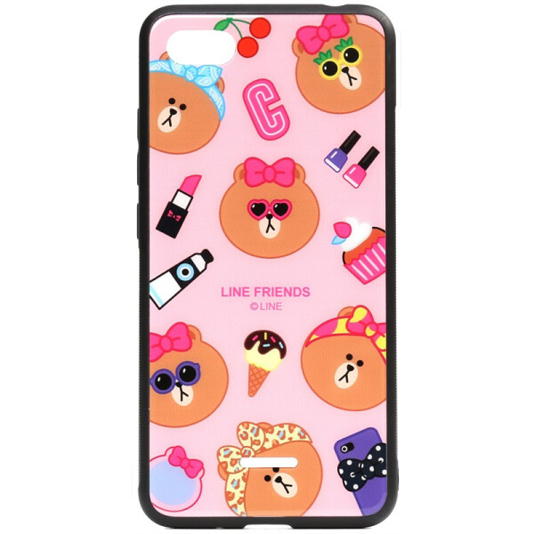 

Чехол-накладка TOTO Cartoon Print Glass Case Xiaomi Redmi 6A Line friends Linc