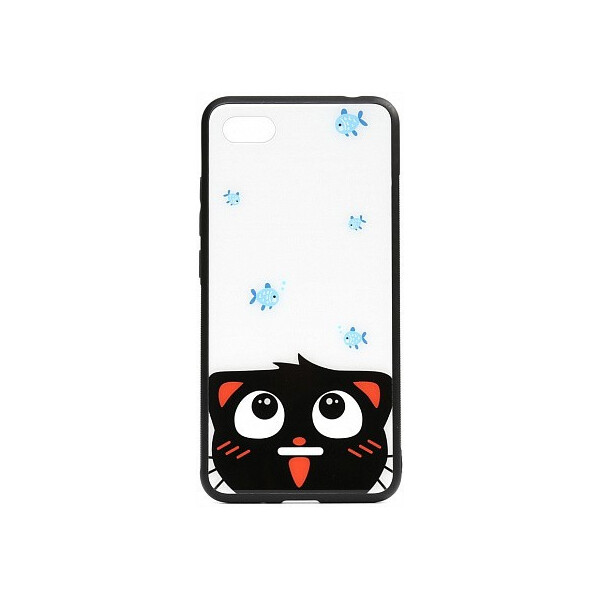 

Чехол-накладка TOTO Cartoon Print Glass Case Xiaomi Redmi 6A Cat and fish'