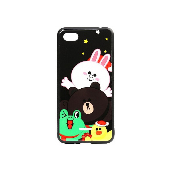 

Чехол-накладка TOTO Cartoon Print Glass Case Xiaomi Redmi 6A Line friends all about'