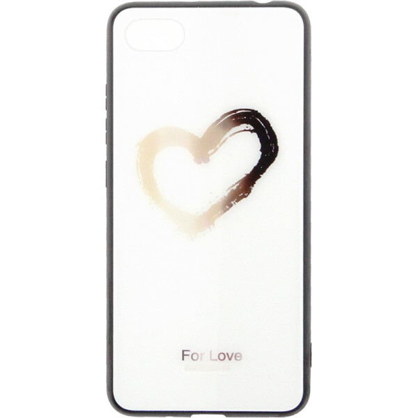 

Чехол-накладка TOTO Glass Fashionable Case Xiaomi Redmi 6A Heart on White