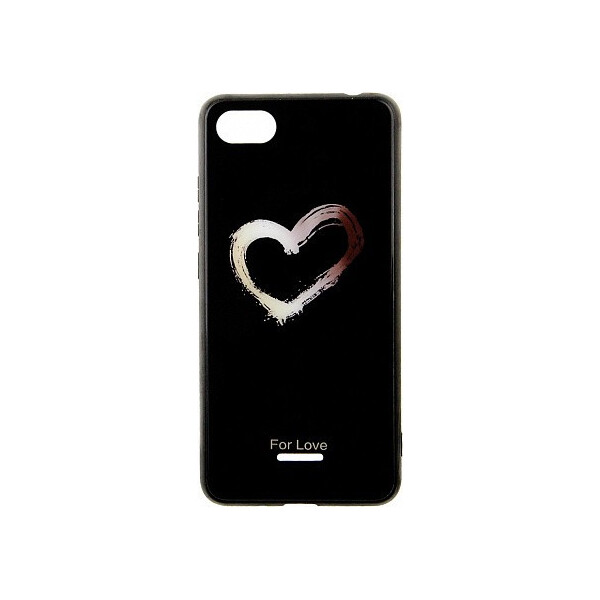 

Чехол-накладка TOTO Glass Fashionable Case Xiaomi Redmi 6A Heart on Black'