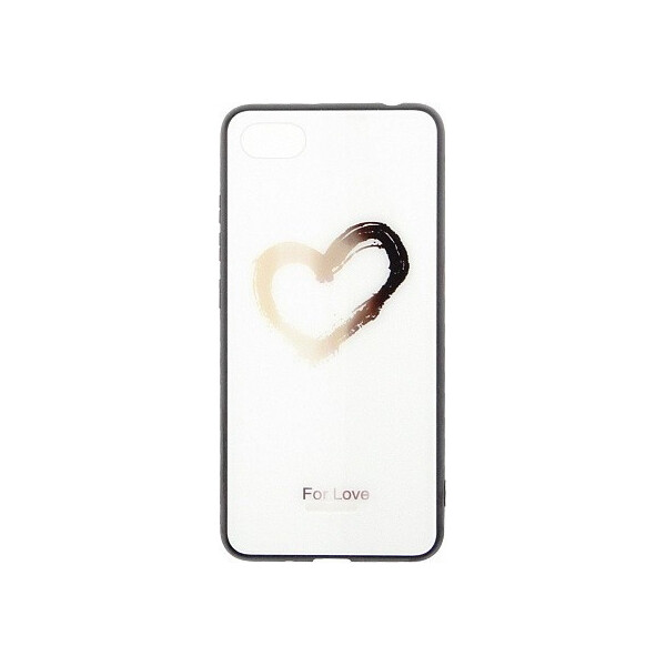 

Чехол-накладка TOTO Glass Fashionable Case Xiaomi Redmi 6A Heart on White'