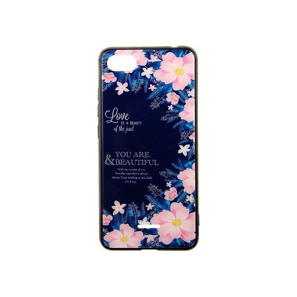 

Чехол-накладка TOTO Glass Fashionable Case Xiaomi Redmi 6A Flower on Blue'