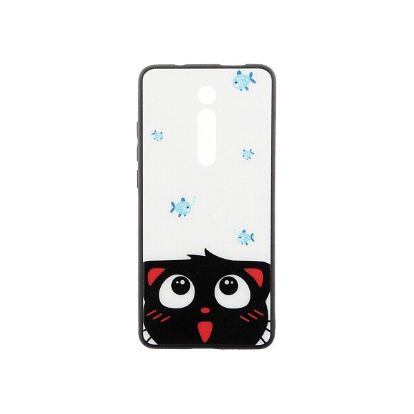 

Чехол-накладка TOTO Cartoon Print Glass Case Xiaomi Mi 9T/Mi 9T Pro/Redmi K20/K20 Pro Cat and fish'