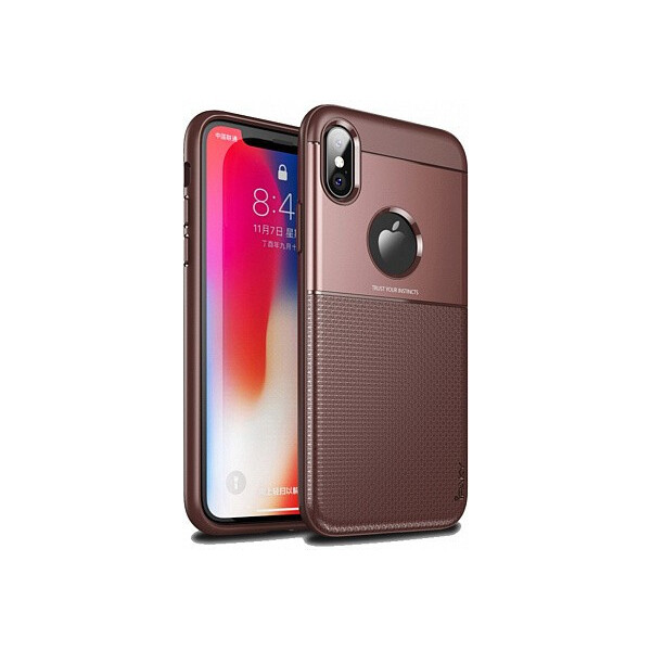 

Чехол-накладка Ipaky Shield Series/Elegant Grid Design TPU Hybrid Case Apple iPhone XS Max Brown'