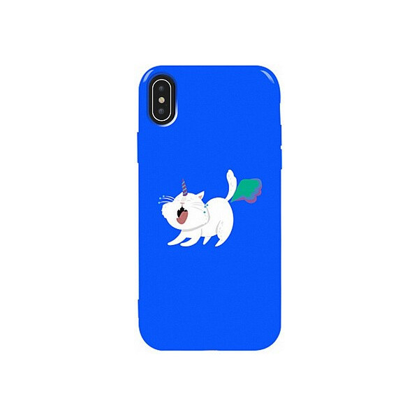 

Чехол-накладка TOTO Pure TPU 2mm Print Case Apple iPhone XS Max #6 Cat Puk Blue'