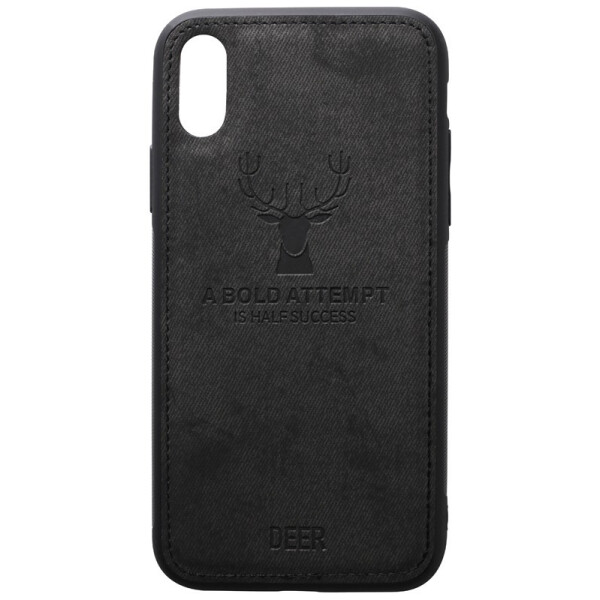 

Чехол-накладка TOTO Deer Shell With Leather Effect Case Apple iPhone XS Max Black