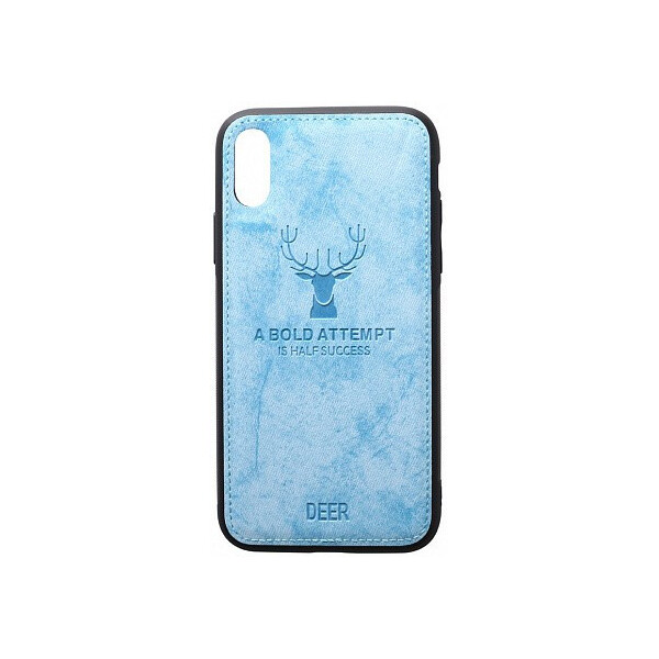 

Чехол-накладка TOTO Deer Shell With Leather Effect Case Apple iPhone XS Max Blue'