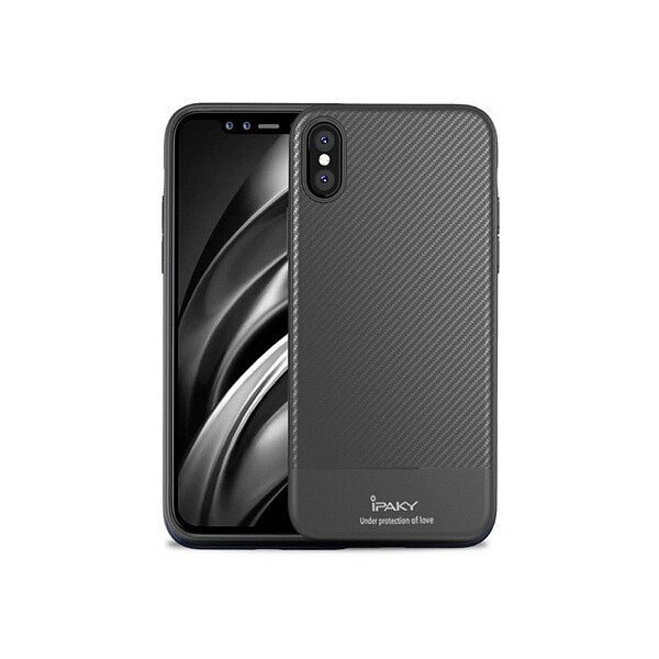 

Чехол-накладка Ipaky Carbon Fiber Series/TPU Case With Carbon Fiber Apple iPhone XS Max Gray'