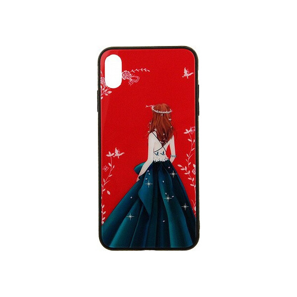

Чехол-накладка TOTO Glass Fashionable Case Apple iPhone XS Max Green Dress Girl'