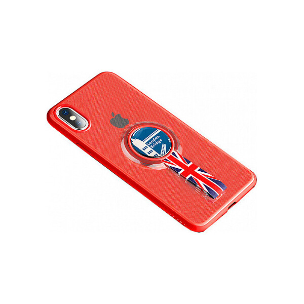 

Чехол-накладка Rock TPU+PC MOC Protective Case Apple iPhone X Trans-Red'