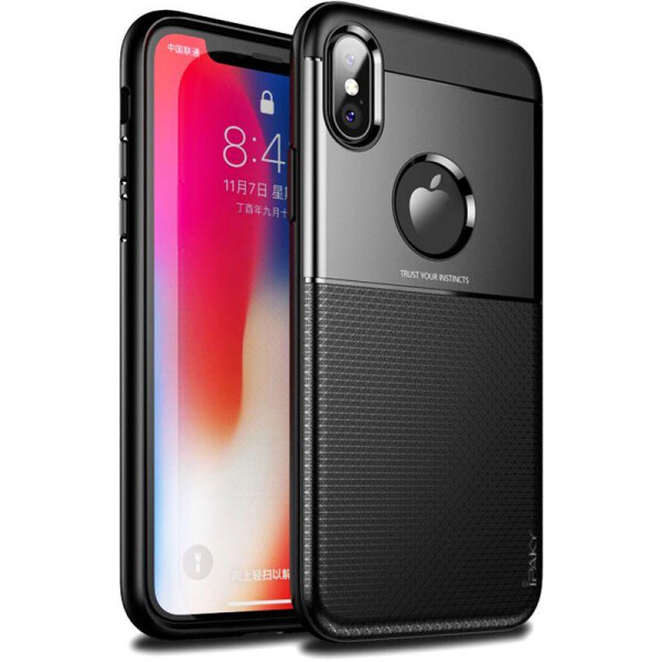 

Чехол-накладка Ipaky Shield Series/Elegant Grid Design TPU Hybrid Case Apple iPhone X Black