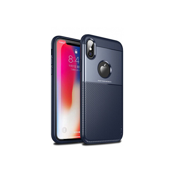 

Чехол-накладка Ipaky Shield Series/Elegant Grid Design TPU Hybrid Case Apple iPhone X Blue'
