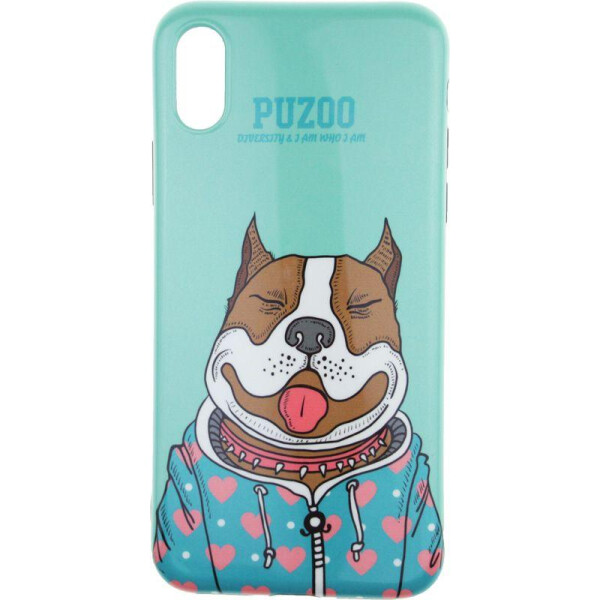 

Чехол-накладка PUZOO TPU Glossy Shiny Powder Art dog iPhone X Green Baby