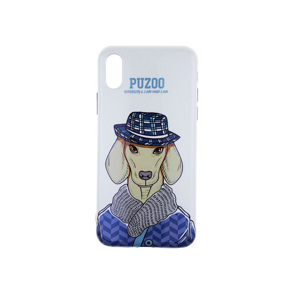 

Чехол-накладка PUZOO TPU Glossy Shiny Powder Art dog iPhone X White Ravan'