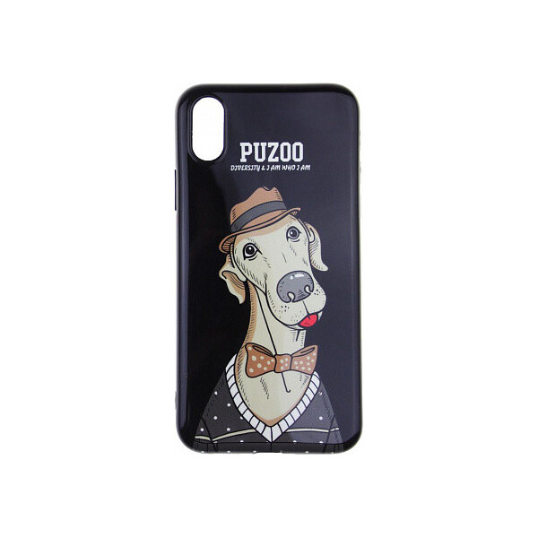 

Чехол-накладка PUZOO TPU Glossy Shiny Powder Art dog iPhone X Black Bean'