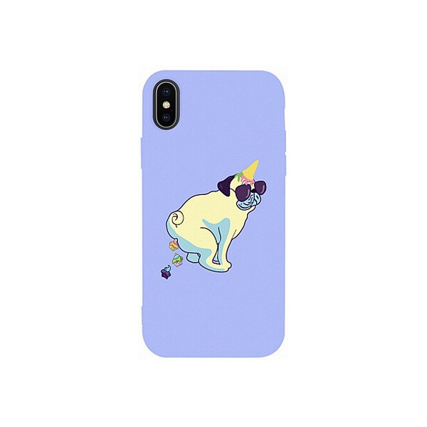 

Чехол-накладка TOTO Matt TPU 2mm Print Case Apple iPhone X/XS #77 Kakedog Light Purple'