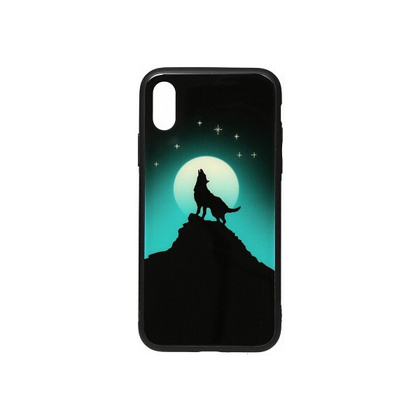 

Чехол-накладка TOTO Night Light Print Glass Case Apple iPhone X/XS Howling Wolf'