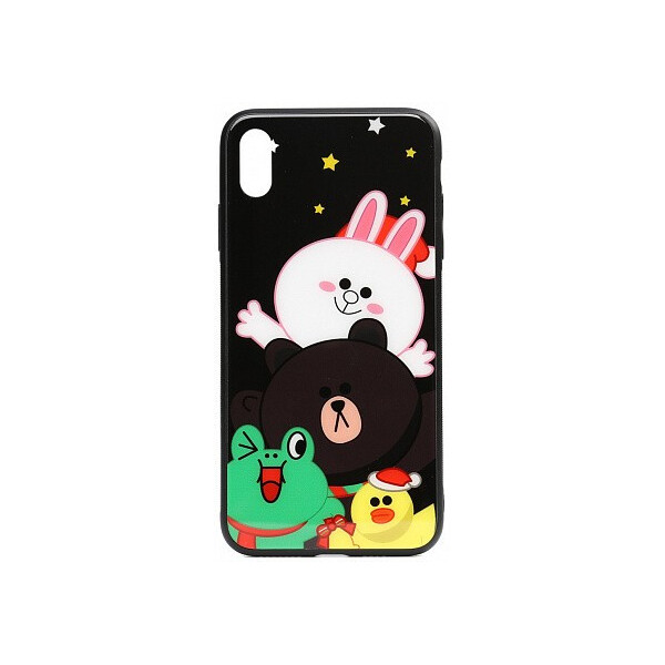 

Чехол-накладка TOTO Cartoon Print Glass Case Apple iPhone X/XS Line friends all about'