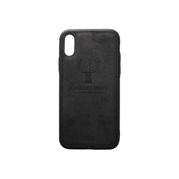 

Чехол-накладка TOTO Deer Shell With Leather Effect Case Apple iPhone X/XS Black'