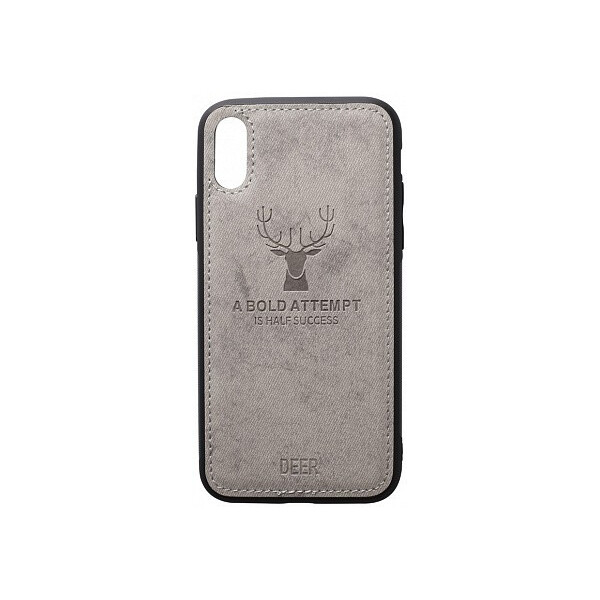 

Чехол-накладка TOTO Deer Shell With Leather Effect Case Apple iPhone X/XS Grey'