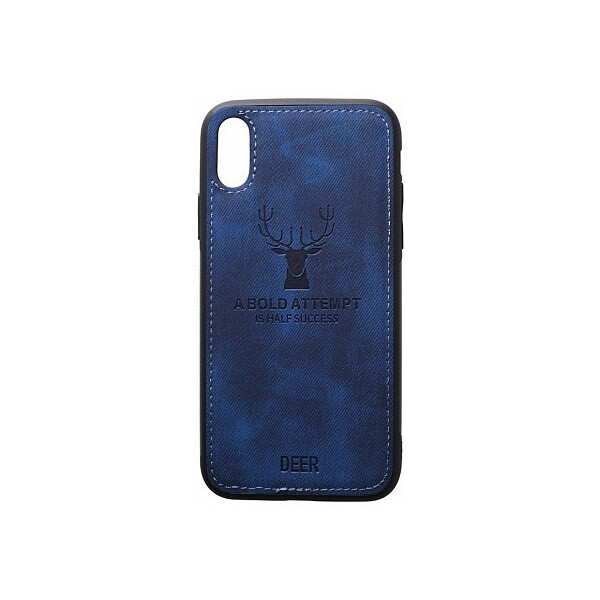 

Чехол-накладка TOTO Deer Shell With Leather Effect Case Apple iPhone X/XS Dark Blue'
