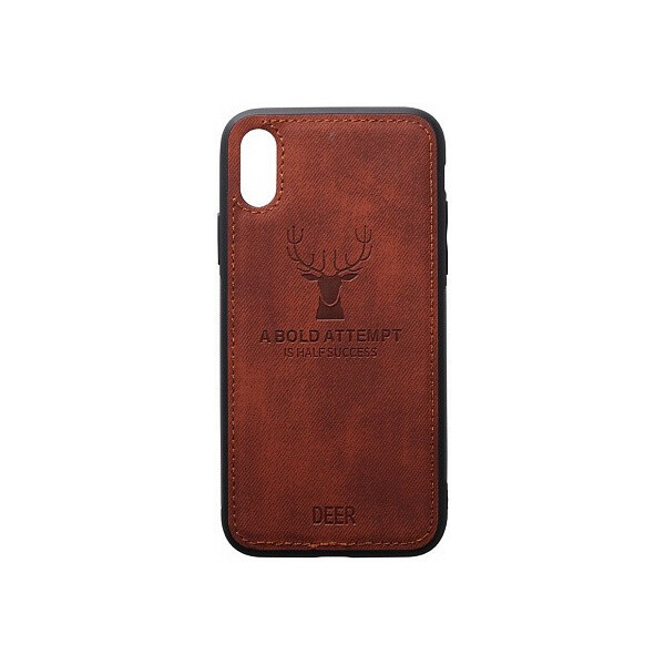 

Чехол-накладка TOTO Deer Shell With Leather Effect Case Apple iPhone X/XS Brown'