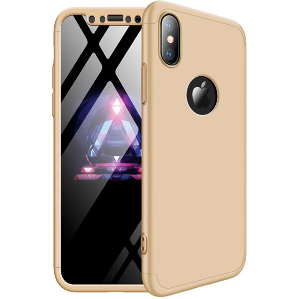 

Чехол-накладка GKK 3 in 1 Hard PC Case Apple iPhone X Gold