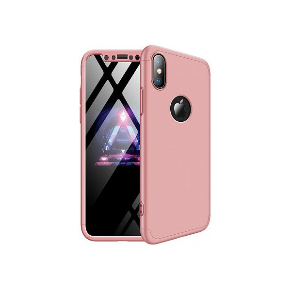 

Чехол-накладка GKK 3 in 1 Hard PC Case Apple iPhone X Rose Gold'