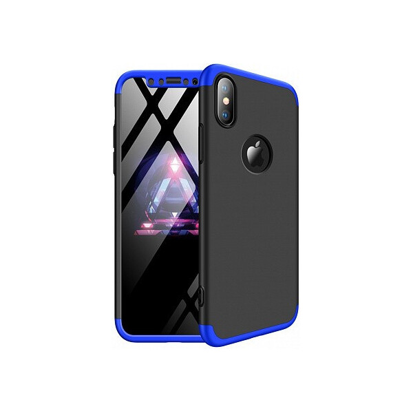 

Чехол-накладка GKK 3 in 1 Hard PC Case Apple iPhone X Blue/Black'