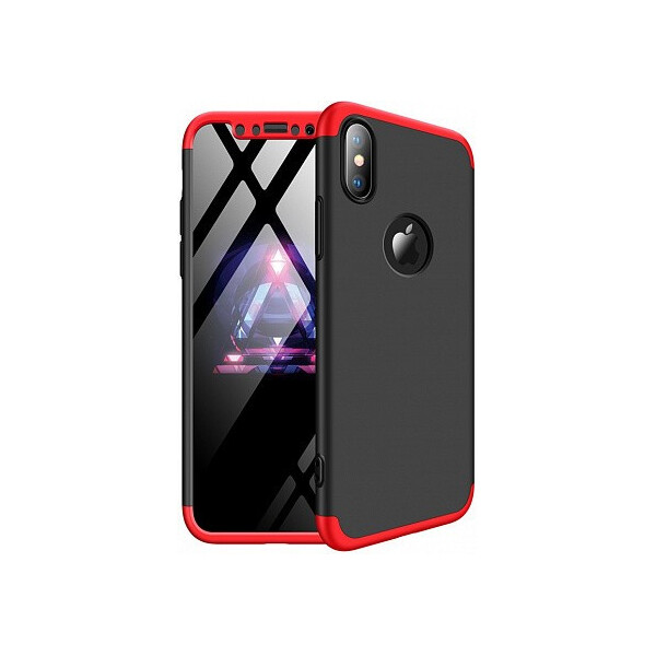 

Чехол-накладка GKK 3 in 1 Hard PC Case Apple iPhone X Red/Black'