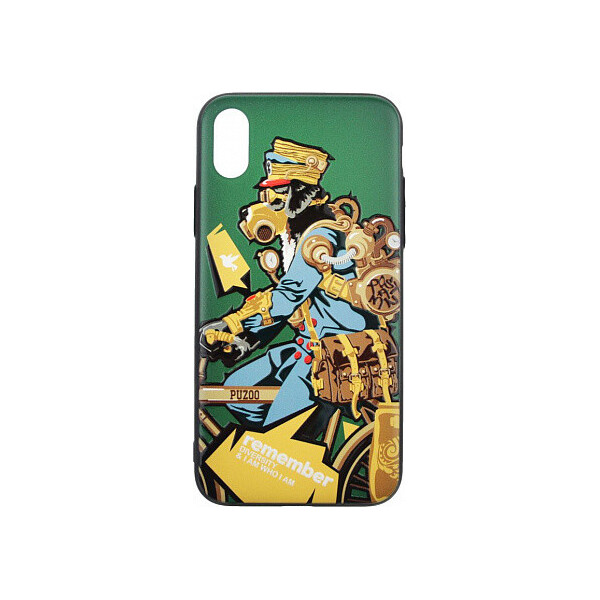

Чехол-накладка PUZOO TPU with UV Printing Punk Phone iPhone X Dark Green'