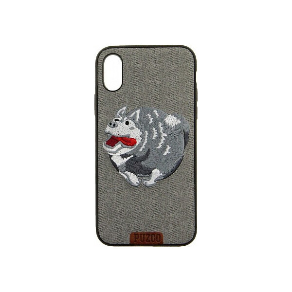 

Чехол-накладка PUZOO TPU+TPU with stitchwork craft Ballon Dog iPhone X Grey'