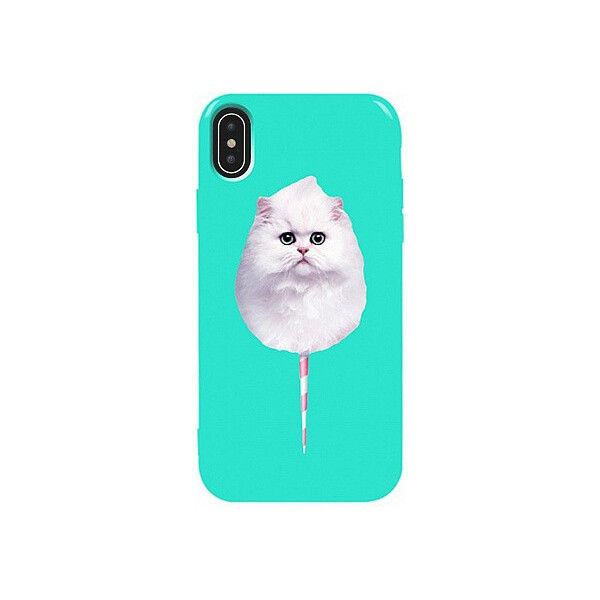 

Чехол-накладка TOTO Pure TPU 2mm Print Case Apple iPhone X/XS #9 Cat Candy Mint'