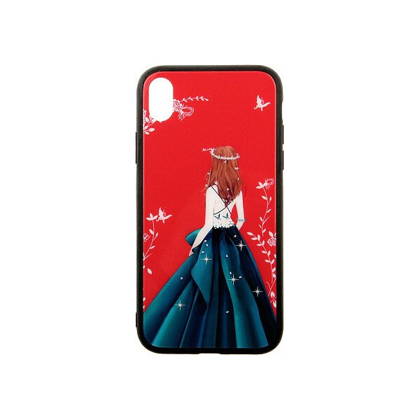 

Чехол-накладка TOTO Glass Fashionable Case Apple iPhone XR Green Dress Girl'