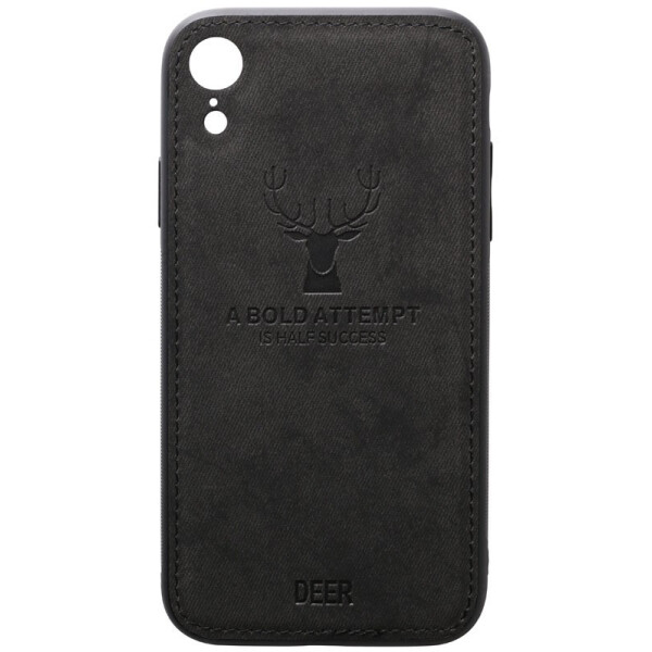 

Чехол-накладка TOTO Deer Shell With Leather Effect Case Apple iPhone XR Black